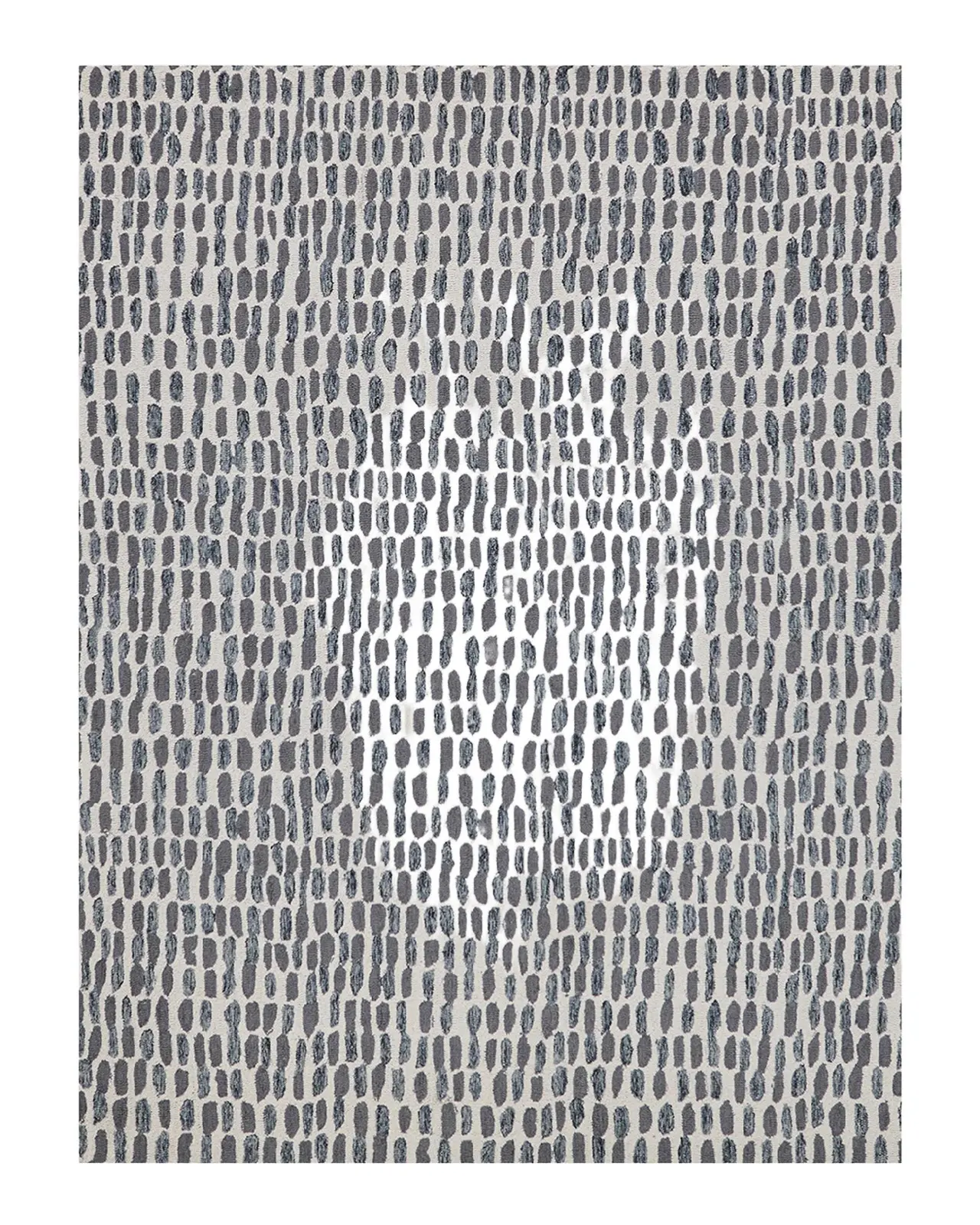Exquisite Rugs Ink Blot Hand-Tufted Black & Gray Rug
