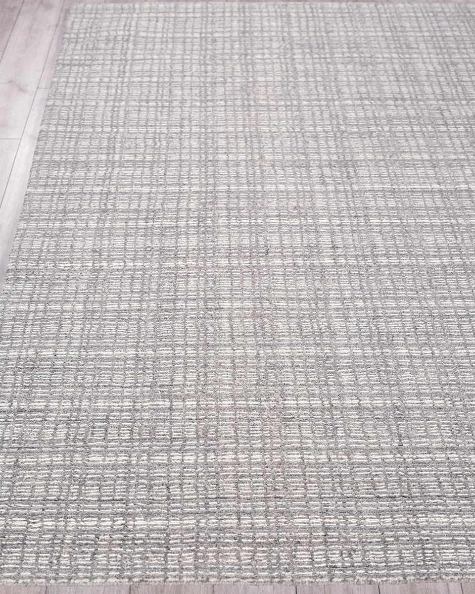 Exquisite Rugs Alpine Hand-Loomed Gray & Ivory Rug | Thumbnail 2