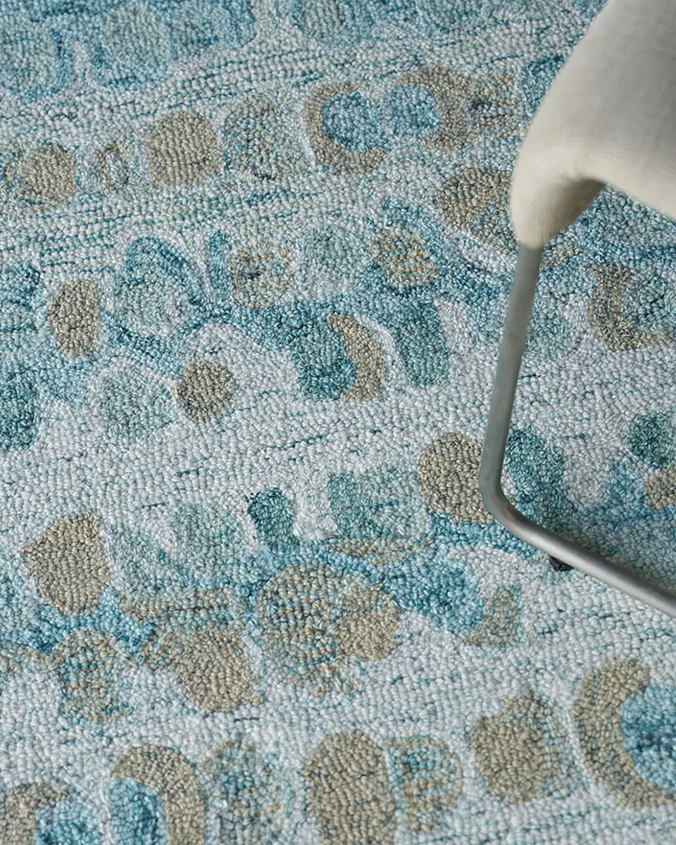 Exquisite Rugs Colorplay Hand-Tufted Turquoise Rug | Thumbnail 8 Exquisite Rugs Colorplay Hand-Tufted Turquoise Rug | Thumbnail 8