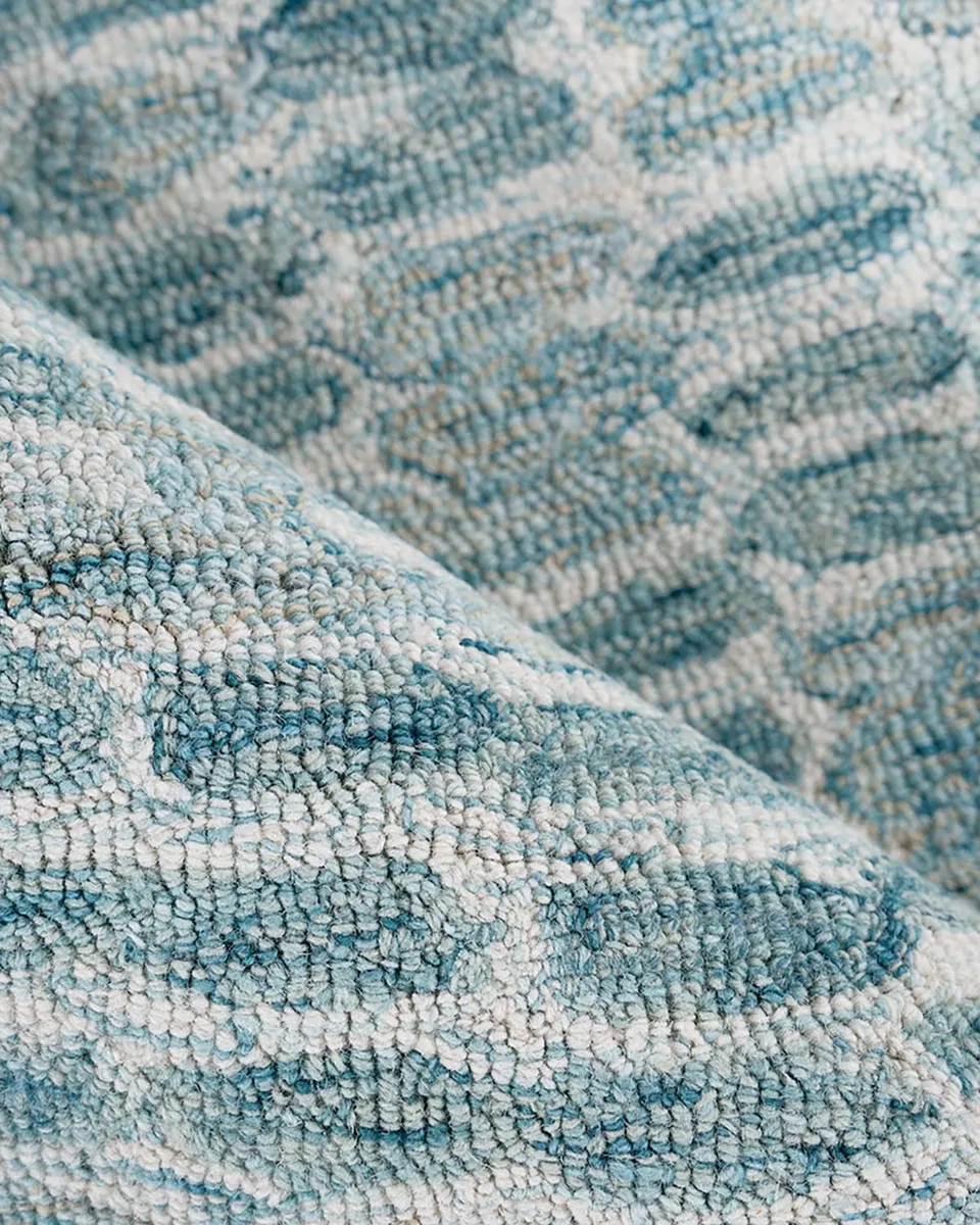 Exquisite Rugs Ink Blot Hand-Tufted Turquoise Rug | Thumbnail 4 Exquisite Rugs Ink Blot Hand-Tufted Turquoise Rug | Thumbnail 4
