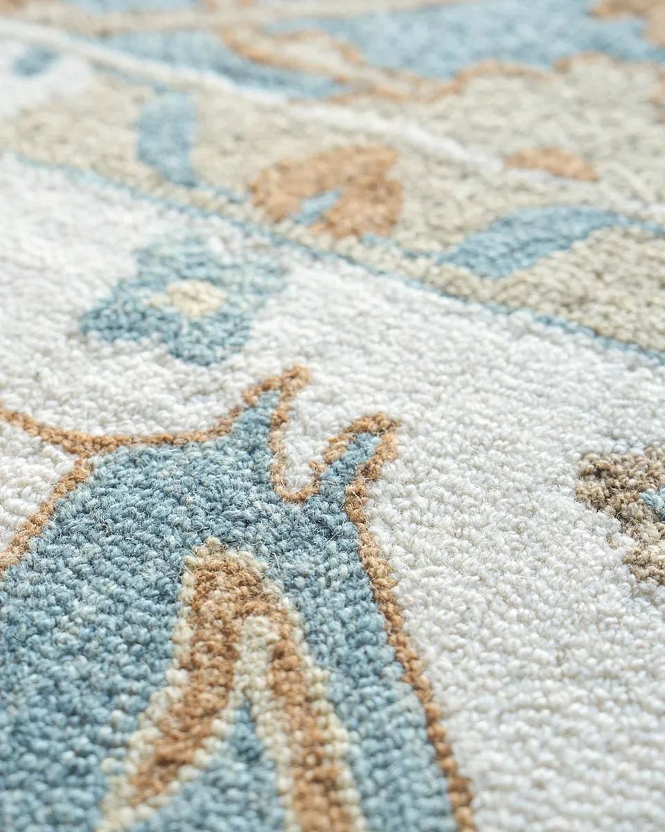 Exquisite Rugs Claremont Hand-Tufted Light Blue Oushak Rug | Thumbnail 5 Exquisite Rugs Claremont Hand-Tufted Light Blue Oushak Rug | Thumbnail 5