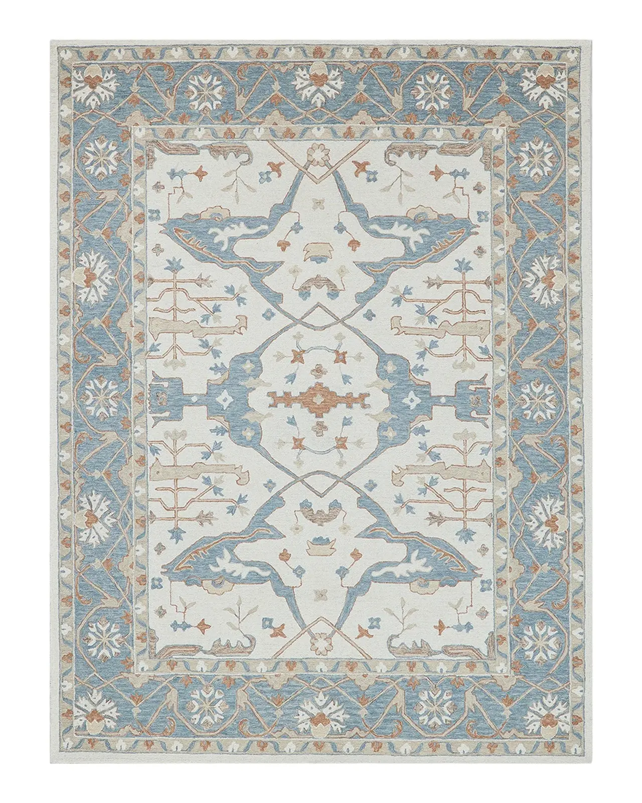 Exquisite Rugs Claremont Hand-Tufted Light Blue Oushak Rug