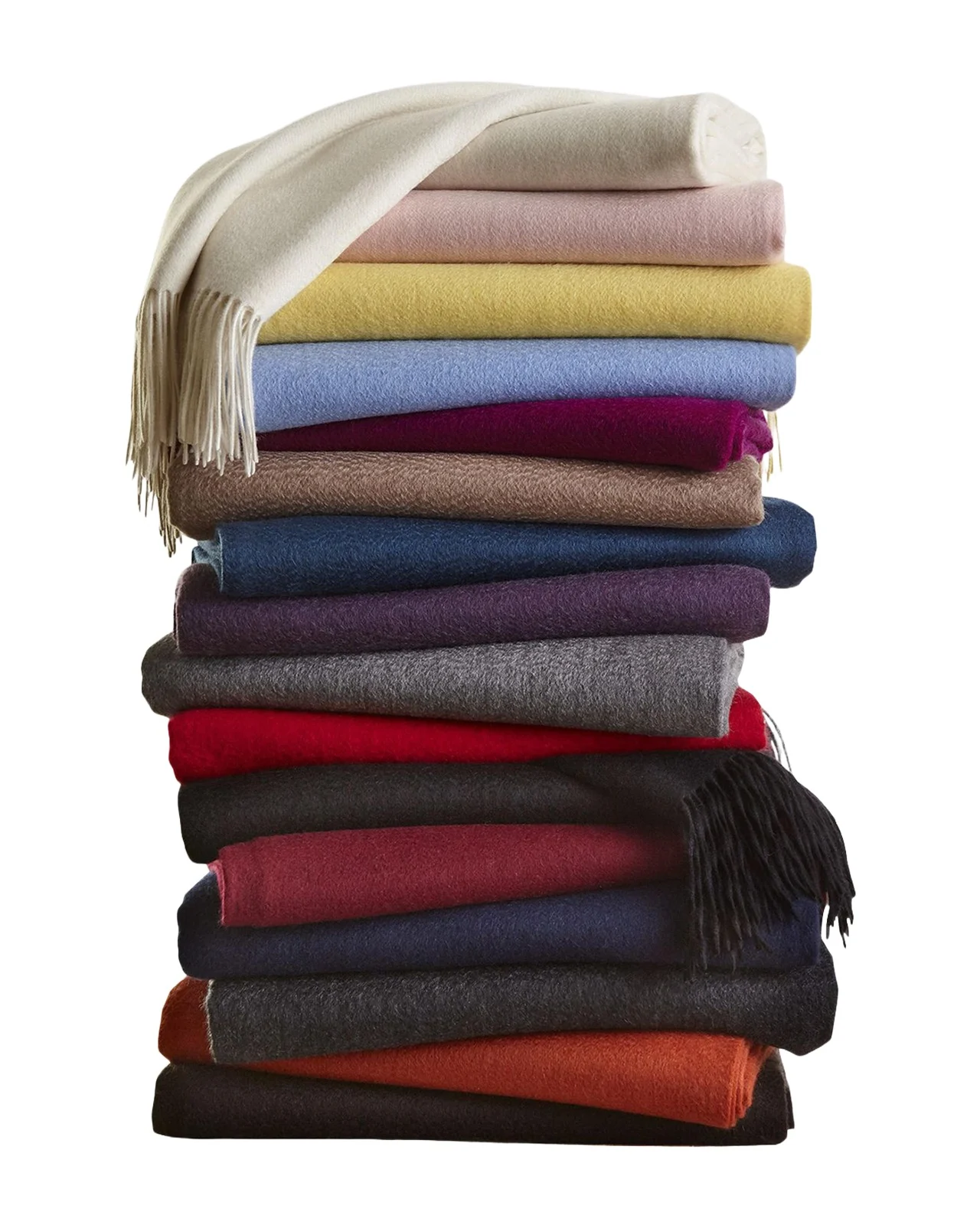 Sofia Cashmere Fringed Cashmere Throw