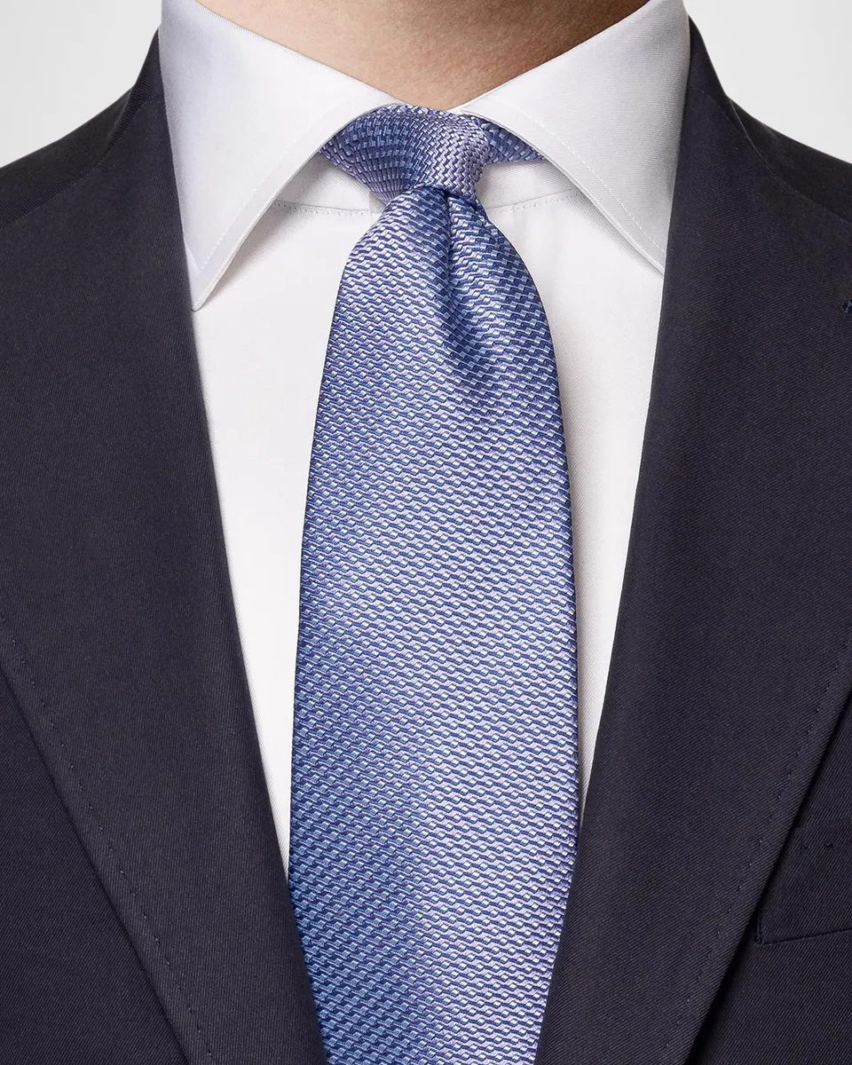 Eton Men's Geometric Silk Tie | Thumbnail 2 Eton Men's Geometric Silk Tie | Thumbnail 2