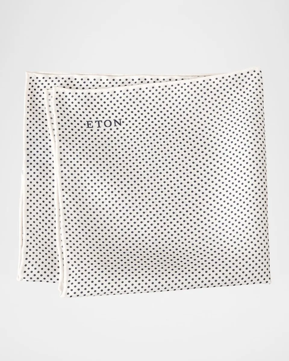 Eton Men's Polka Dot Pocket Square | Thumbnail 2