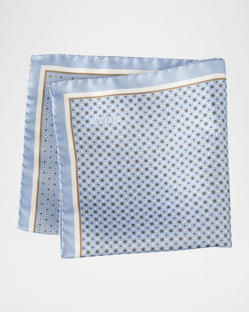 Eton Men's Four-Sided Silk Pocket Square | Thumbnail 2