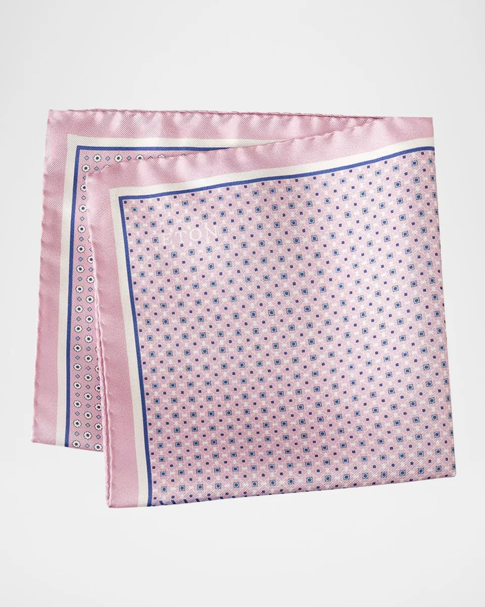 Eton Men's Four-Sided Silk Pocket Square | Thumbnail 2