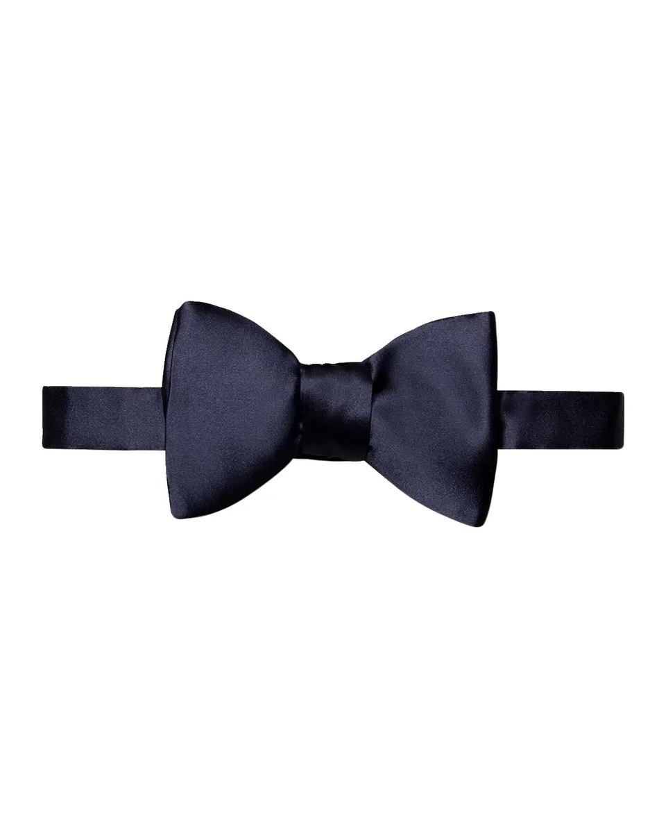 Eton Black Silk Satin Ready-Tied Bow Tie | Thumbnail 3 Eton Black Silk Satin Ready-Tied Bow Tie | Thumbnail 3