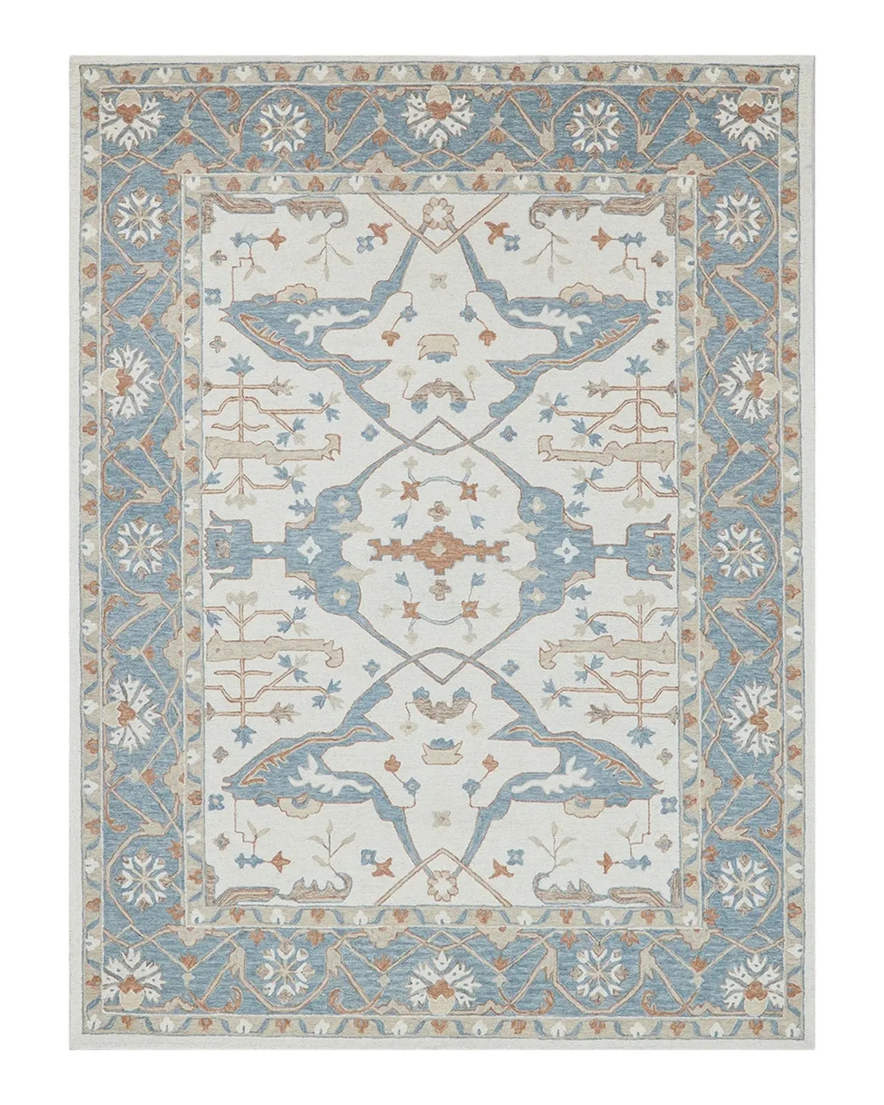 Exquisite Rugs Claremont Hand-Tufted Light Blue Oushak Rug