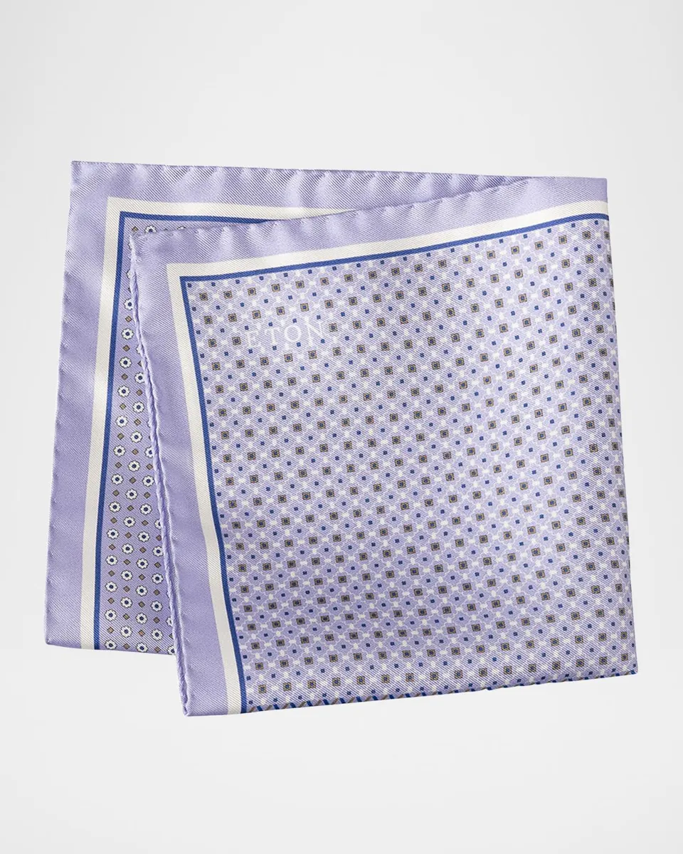 Eton Men's Four-Sided Silk Pocket Square | Thumbnail 2 Eton Men's Four-Sided Silk Pocket Square | Thumbnail 2