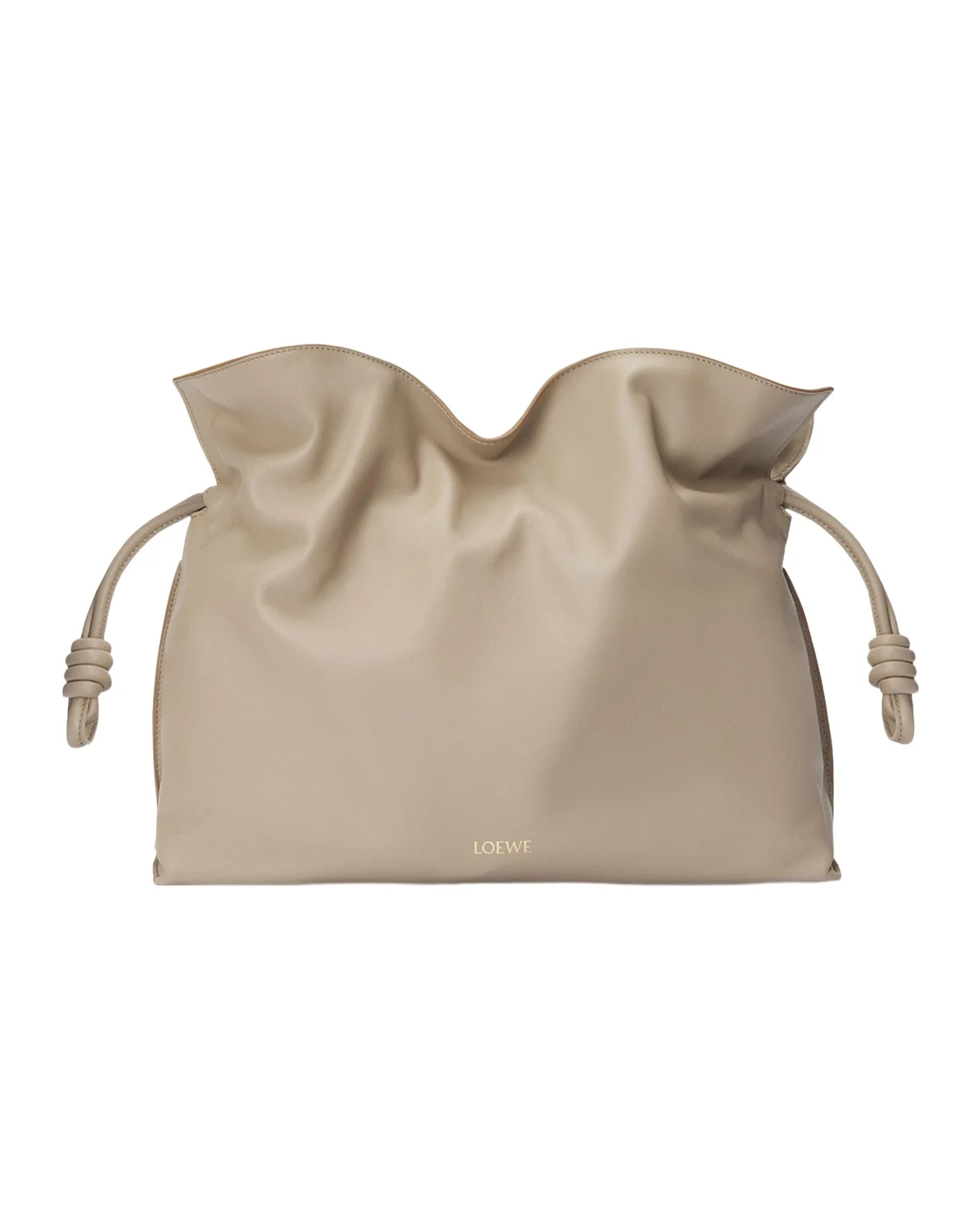Loewe Flamenco Large Clutch Bag in Napa Leather with Golden Foil Anagram