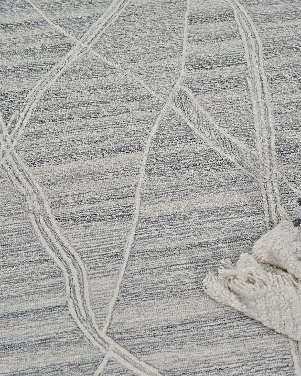 Exquisite Rugs Tangiers Hand-Tufted Gray/Ivory Rug, 9 ' x 12 ' | Thumbnail 6 Exquisite Rugs Tangiers Hand-Tufted Gray/Ivory Rug, 9 ' x 12 ' | Thumbnail 6