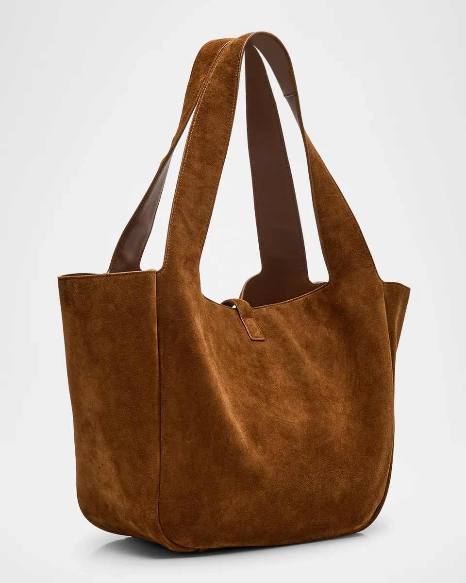 Saint Laurent Le 5 À 7 Bea YSL Cabas Tote Bag in Suede | Thumbnail 3 Saint Laurent Le 5 À 7 Bea YSL Cabas Tote Bag in Suede | Thumbnail 3