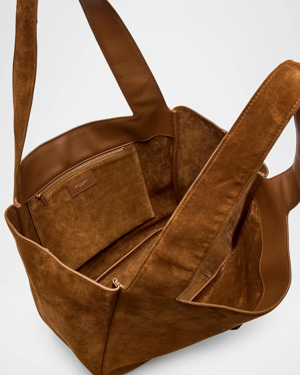 Saint Laurent Le 5 À 7 Bea YSL Cabas Tote Bag in Suede | Thumbnail 4 Saint Laurent Le 5 À 7 Bea YSL Cabas Tote Bag in Suede | Thumbnail 4
