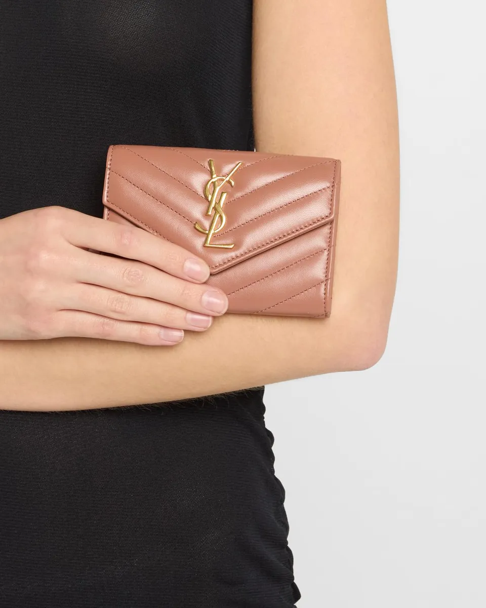 Saint Laurent YSL Monogram Small Flap Wallet in Smooth Leather | Thumbnail 2