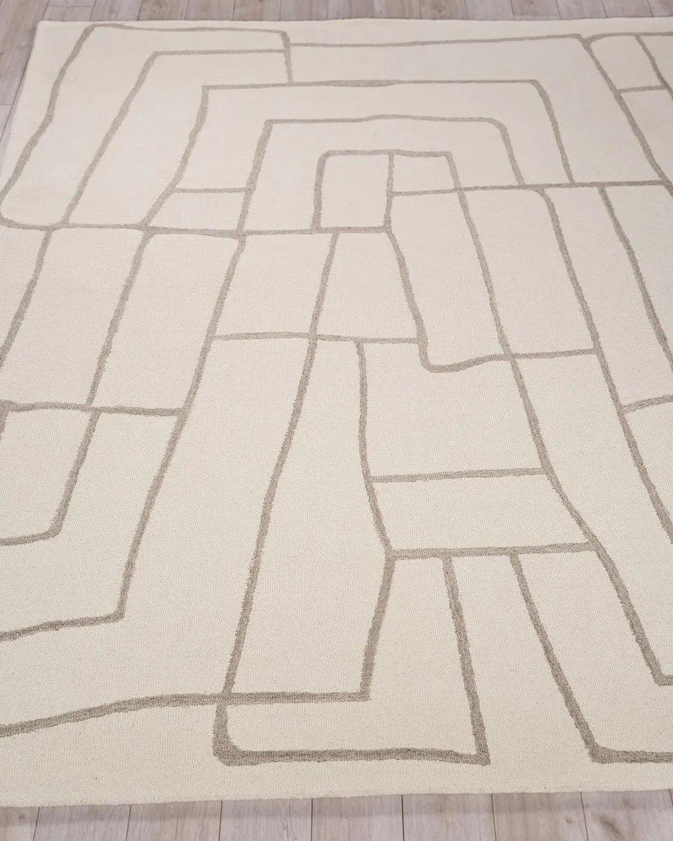Exquisite Rugs Tangiers Hand-Tufted Ivory/Beige Rug, 8 ' x 10 ' | Thumbnail 2