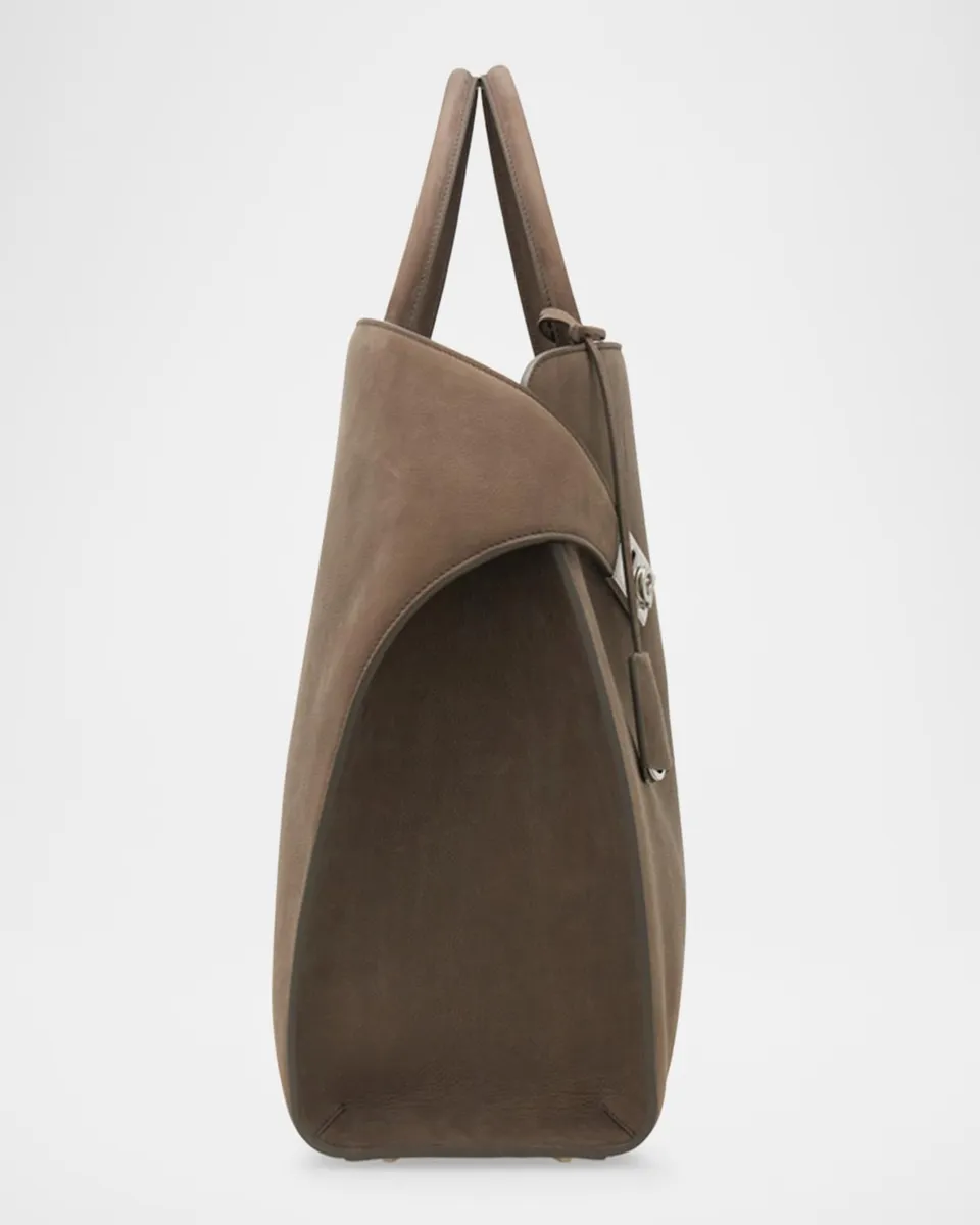 Ferragamo Men's Hug Hammered Calfskin Tote Bag | Thumbnail 6