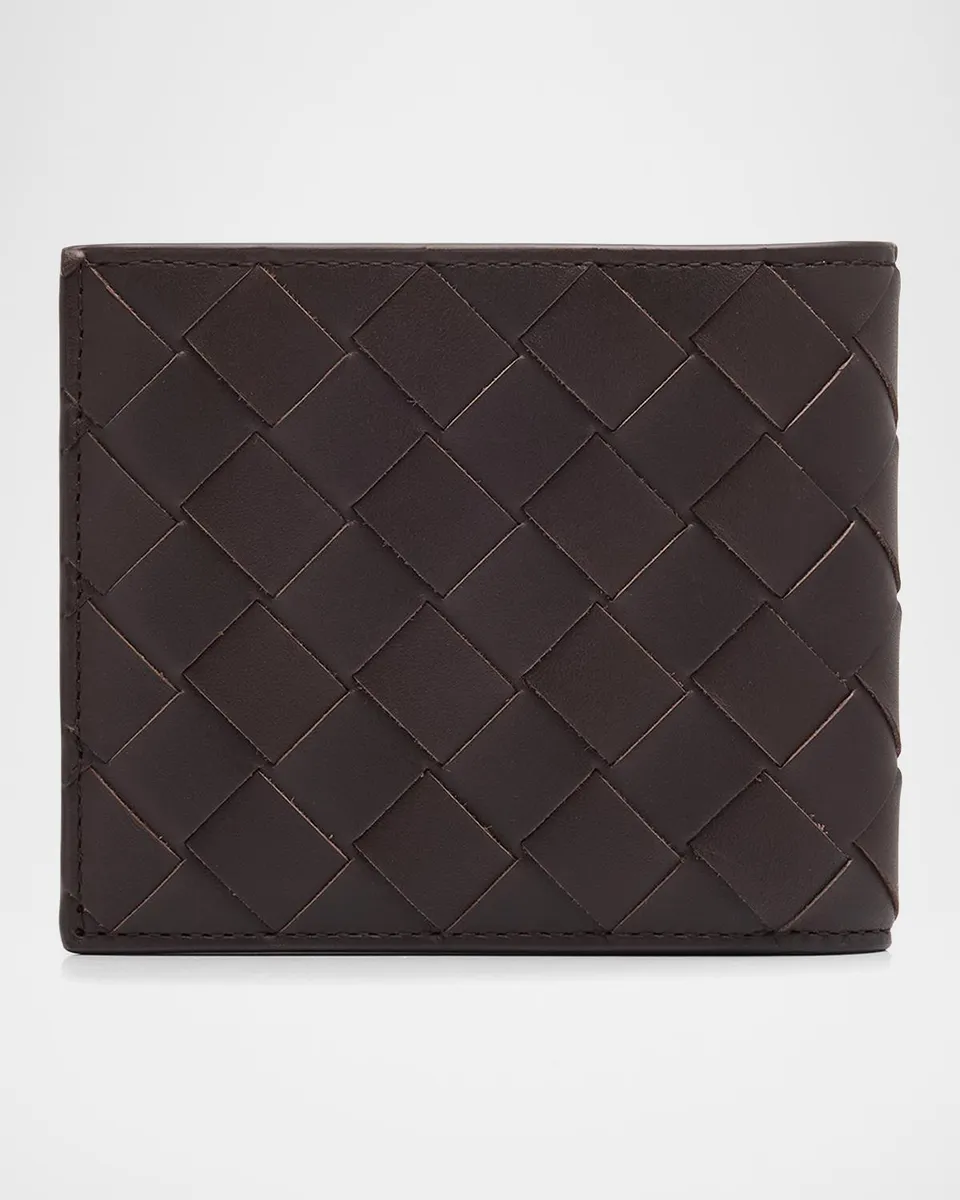 Bottega Veneta Men's Intrecciato Leather Bifold Wallet | Thumbnail 3
