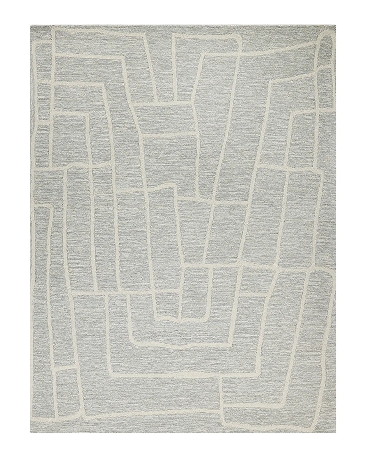Exquisite Rugs Tangiers Hand-Tufted Blue/Ivory Rug