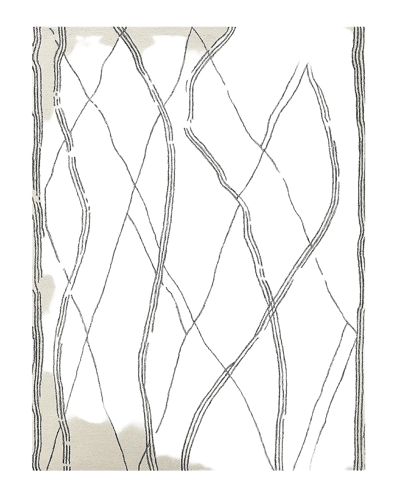 Exquisite Rugs Tangiers Hand-Tufted Ivory/Black Rug, 9 ' x 12 '