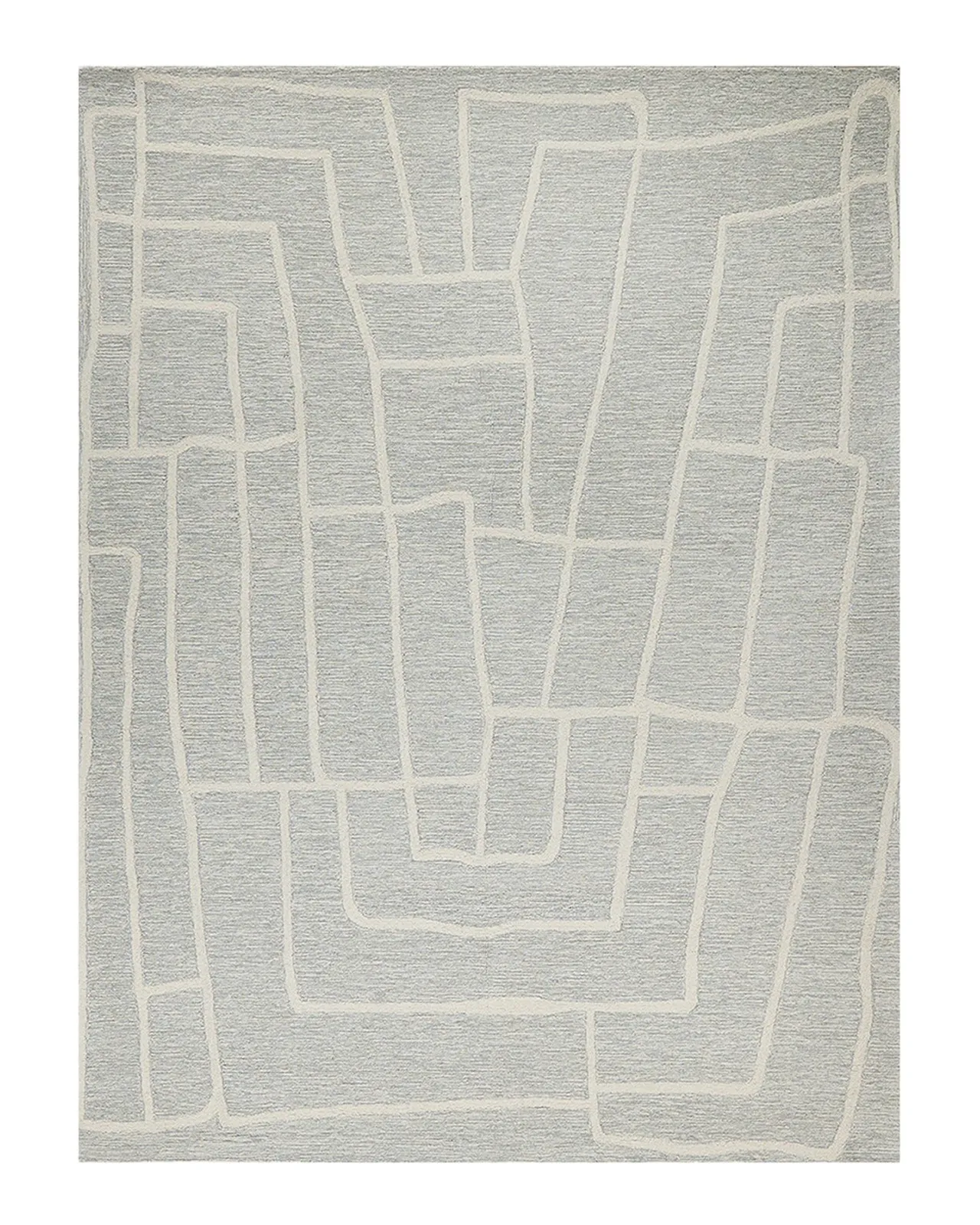 Exquisite Rugs Tangiers Hand-Tufted Blue/Ivory Rug