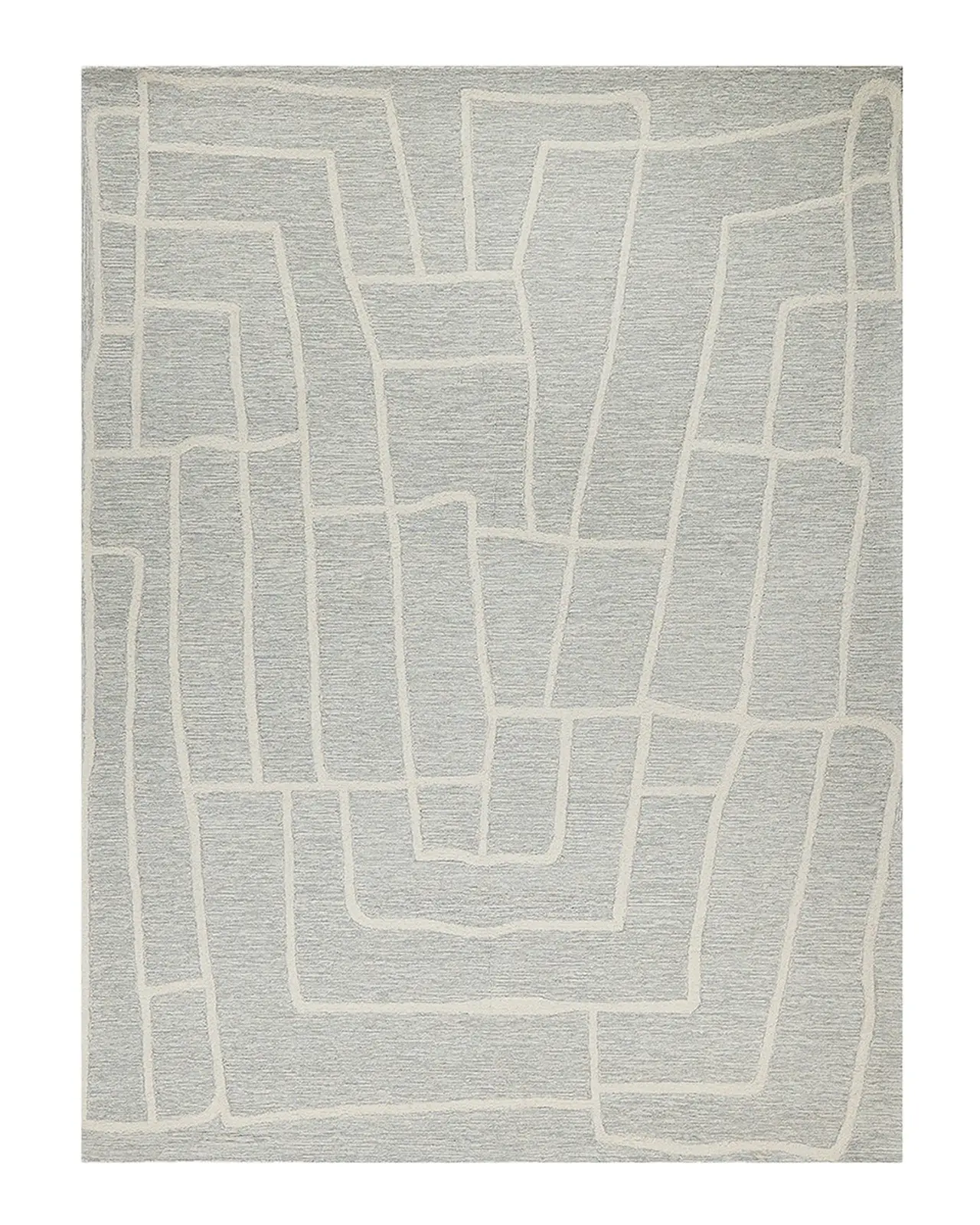 Exquisite Rugs Tangiers Hand-Tufted Blue/Ivory Rug, 10 ' x 14 '