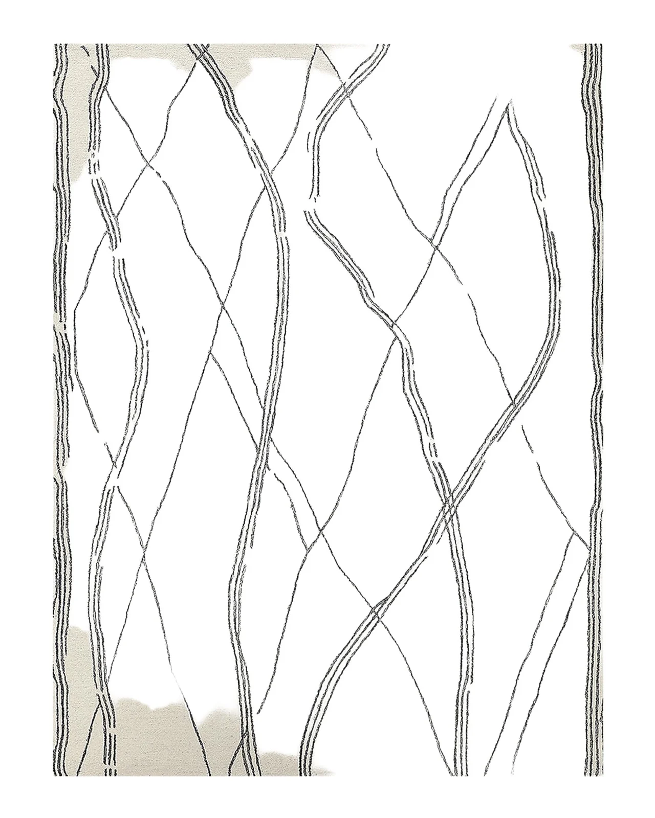 Exquisite Rugs Tangiers Hand-Tufted Ivory/Black Rug, 6 ' x 9 '