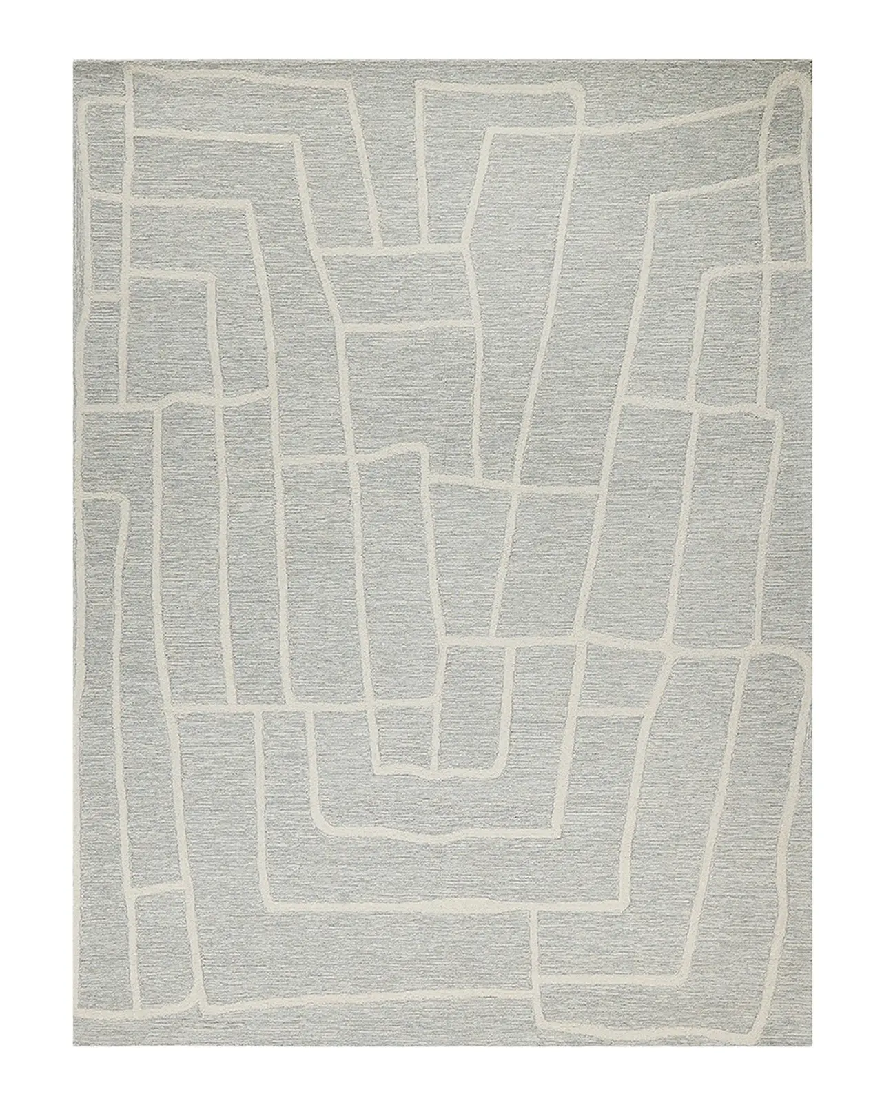 Exquisite Rugs Tangiers Hand-Tufted Blue/Ivory Rug, 8 ' x 10 '