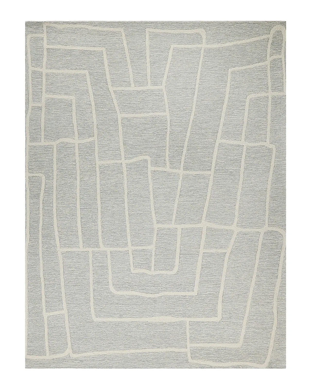 Exquisite Rugs Tangiers Hand-Tufted Blue/Ivory Rug, 9 ' x 12 '
