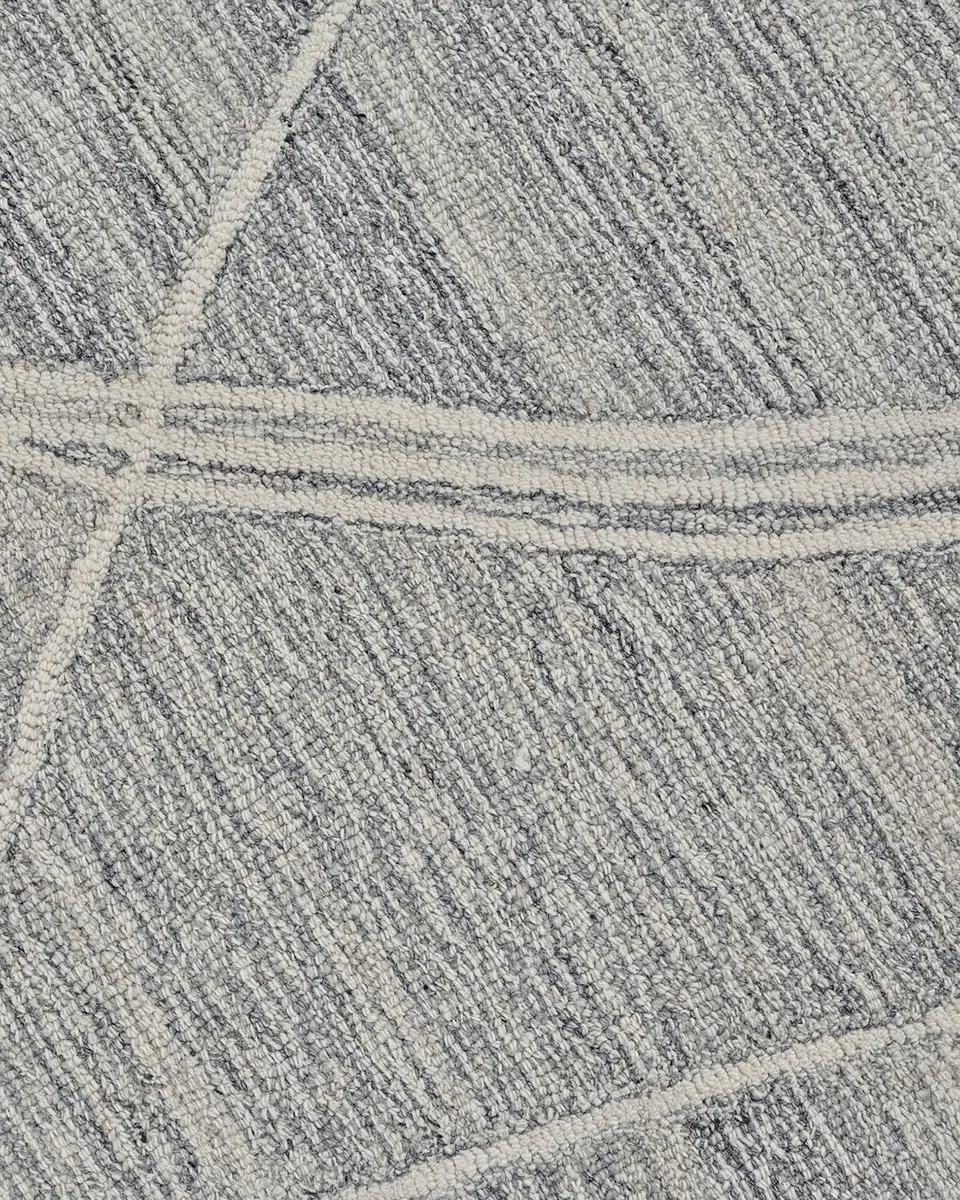 Exquisite Rugs Tangiers Hand-Tufted Gray/Ivory Rug, 10 ' x 14 ' | Thumbnail 5