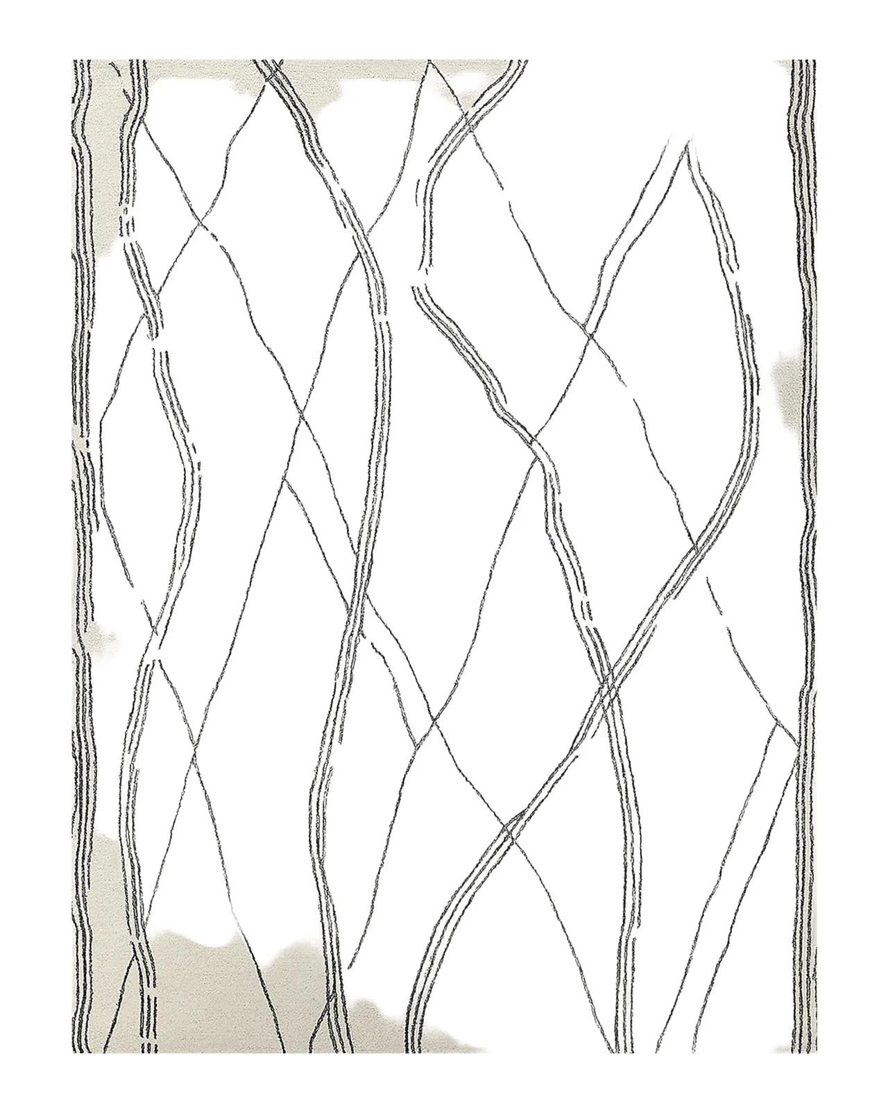 Exquisite Rugs Tangiers Hand-Tufted Ivory/Black Rug, 8 ' x 10 '