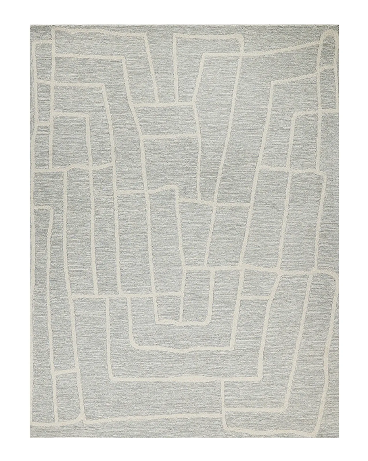 Exquisite Rugs Tangiers Hand-Tufted Blue/Ivory Rug, 12 ' x 15 '