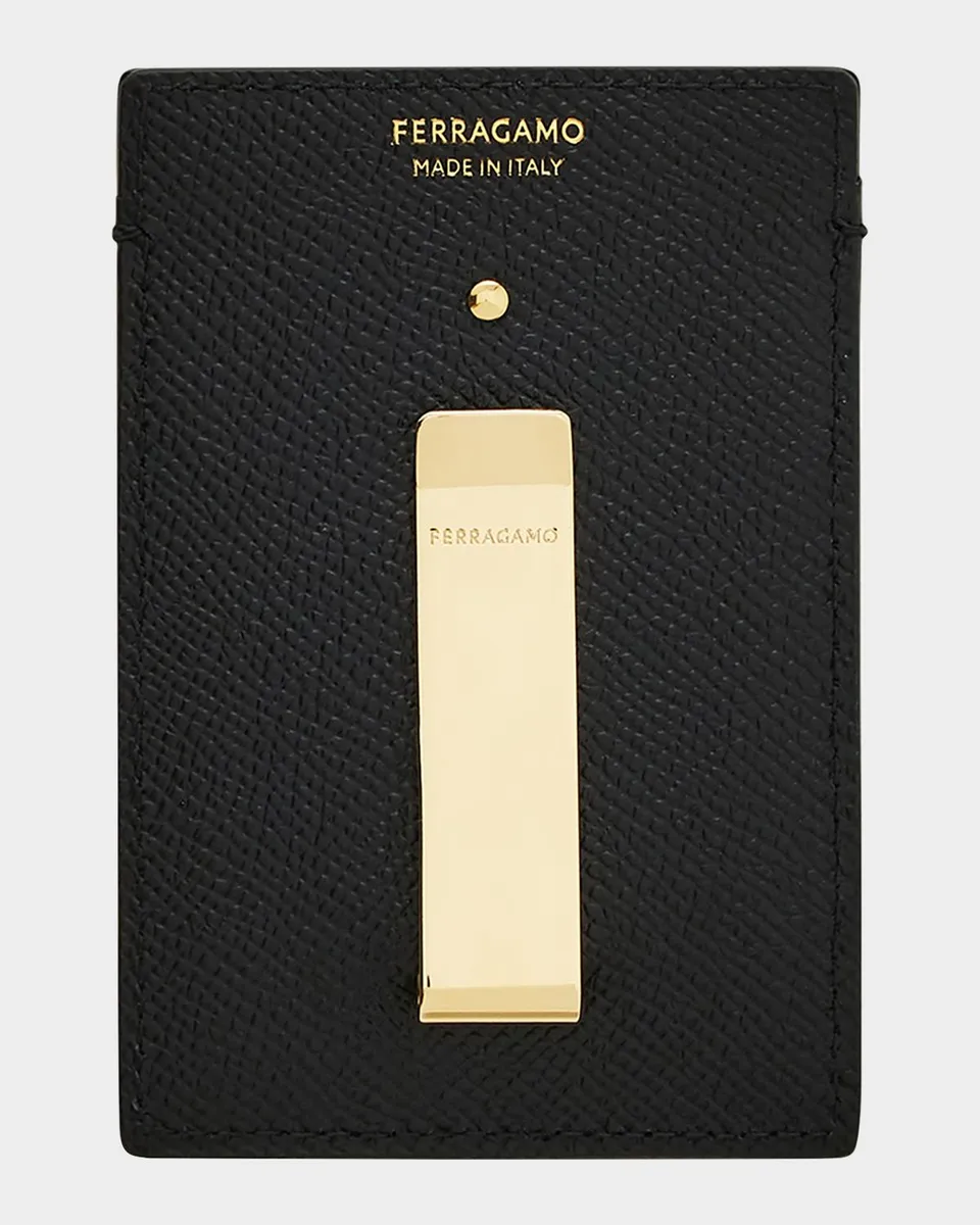 Ferragamo Men's Micro Gancio Money Clip Card Holder | Thumbnail 2