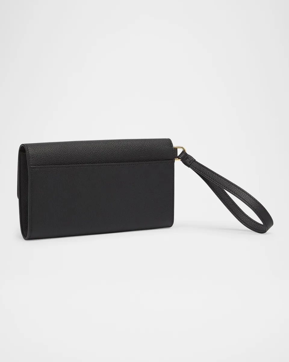 Tom Ford Tara Flap Pouch Wristlet in Grain Leather | Thumbnail 3 Tom Ford Tara Flap Pouch Wristlet in Grain Leather | Thumbnail 3