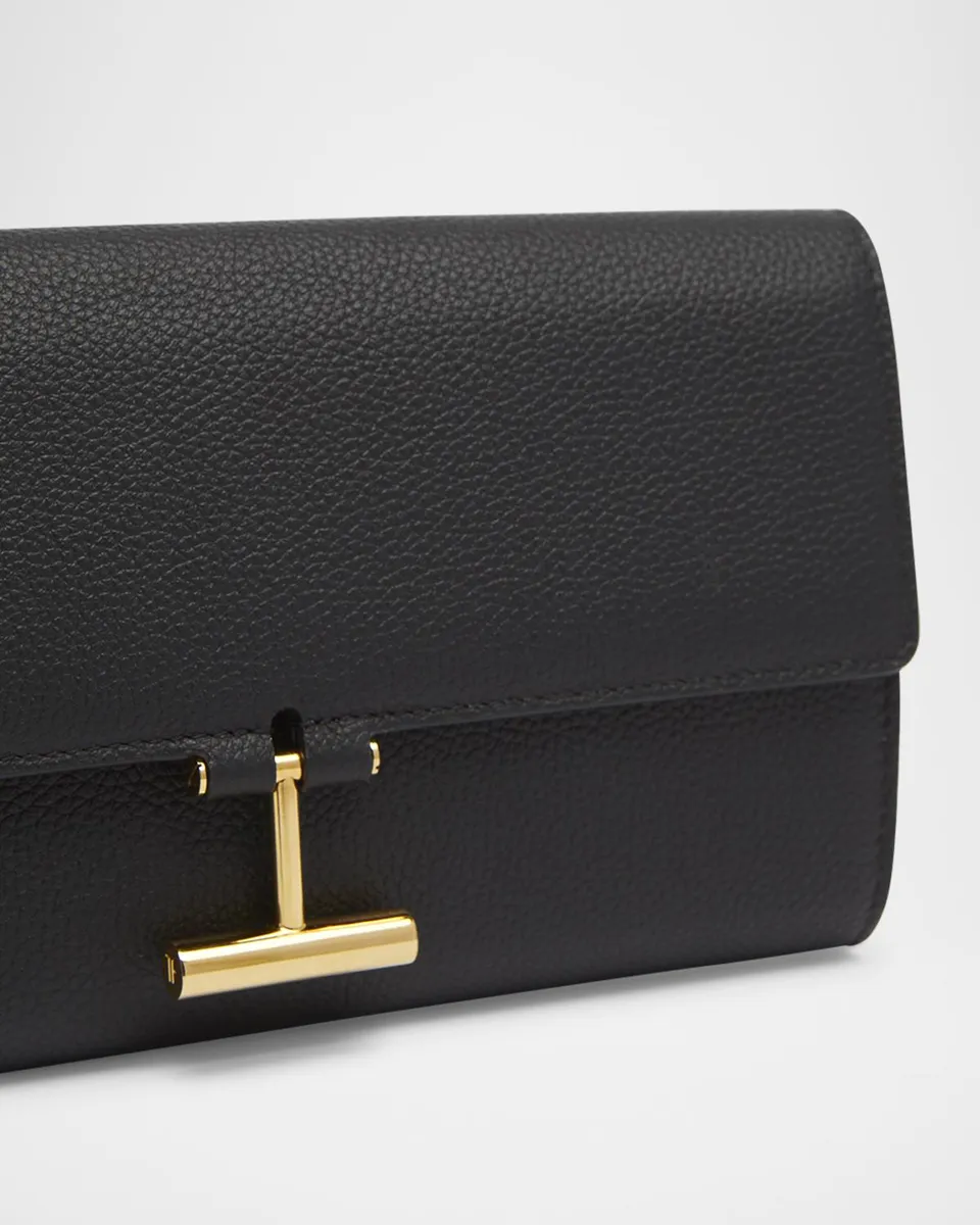Tom Ford Tara Flap Pouch Wristlet in Grain Leather | Thumbnail 6 Tom Ford Tara Flap Pouch Wristlet in Grain Leather | Thumbnail 6