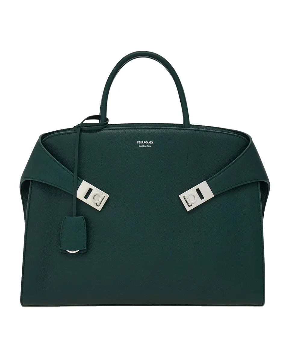 Ferragamo Men's Hug Leather Briefcase | Thumbnail 3