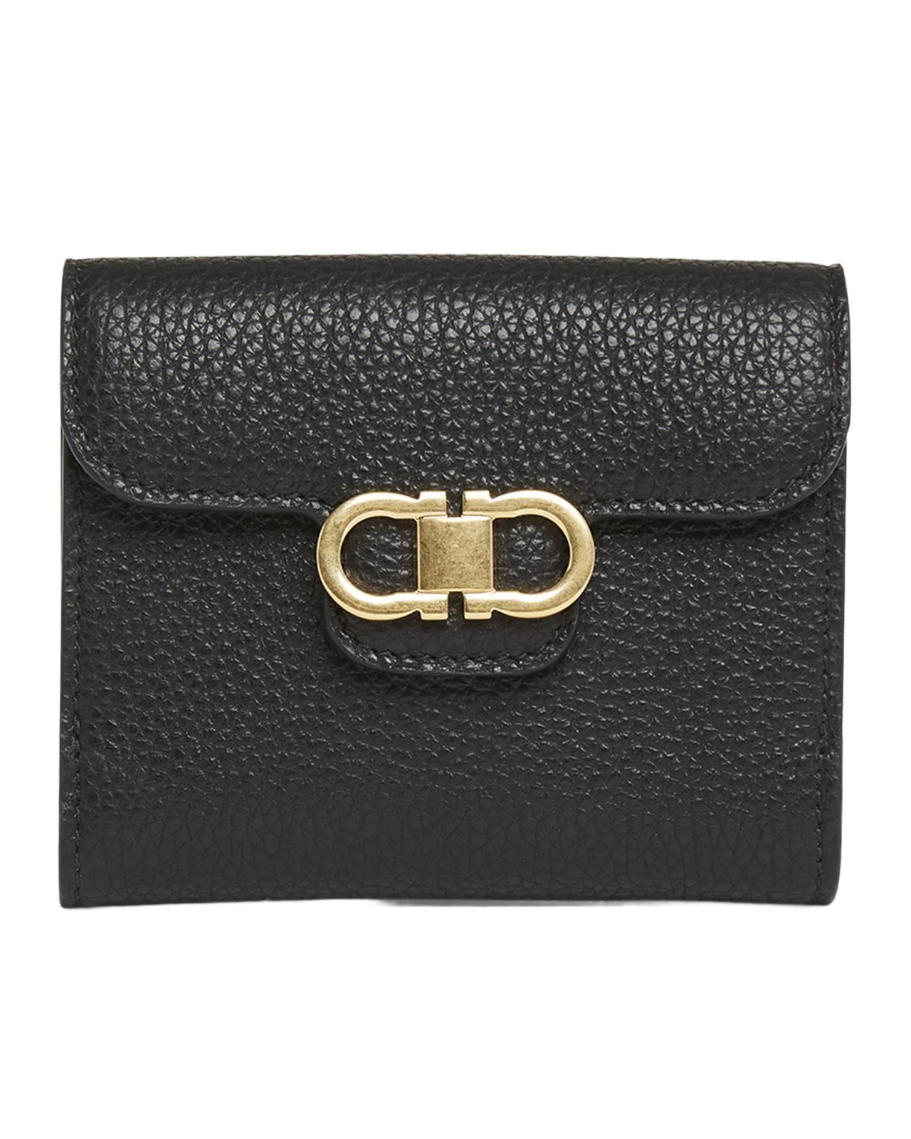 Double Gancio Grainy Leather Wallet Double Gancio Grainy Leather Wallet