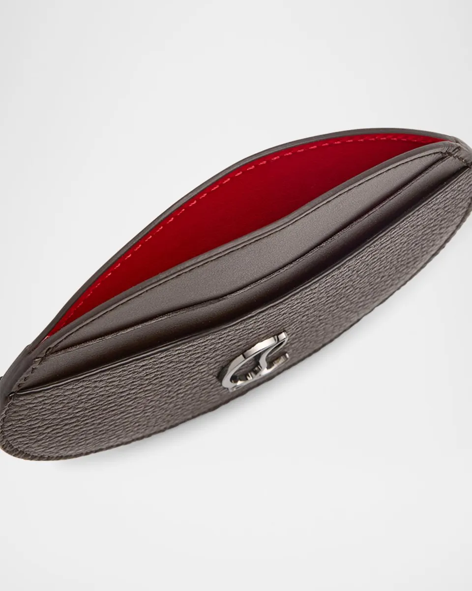 Christian Louboutin Men's Mooncrest Galet Leather Card Holder | Thumbnail 4 Christian Louboutin Men's Mooncrest Galet Leather Card Holder | Thumbnail 4