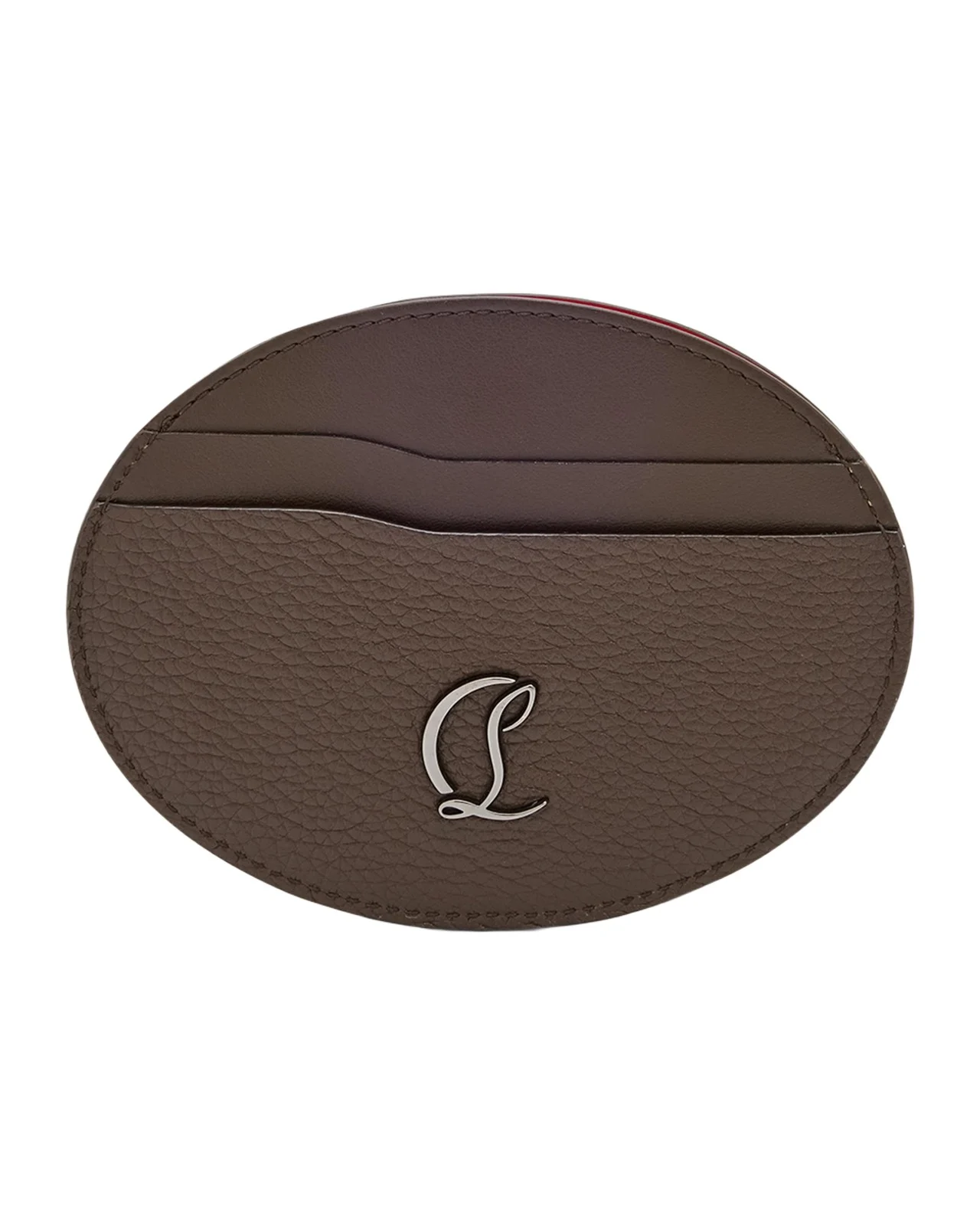 Christian Louboutin Men's Mooncrest Galet Leather Card Holder