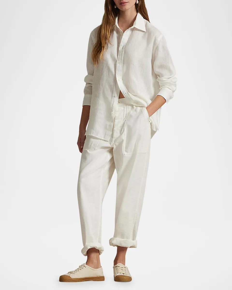 Polo Ralph Lauren Oversized-Fit Linen Shirt | Thumbnail 2 Polo Ralph Lauren Oversized-Fit Linen Shirt | Thumbnail 2