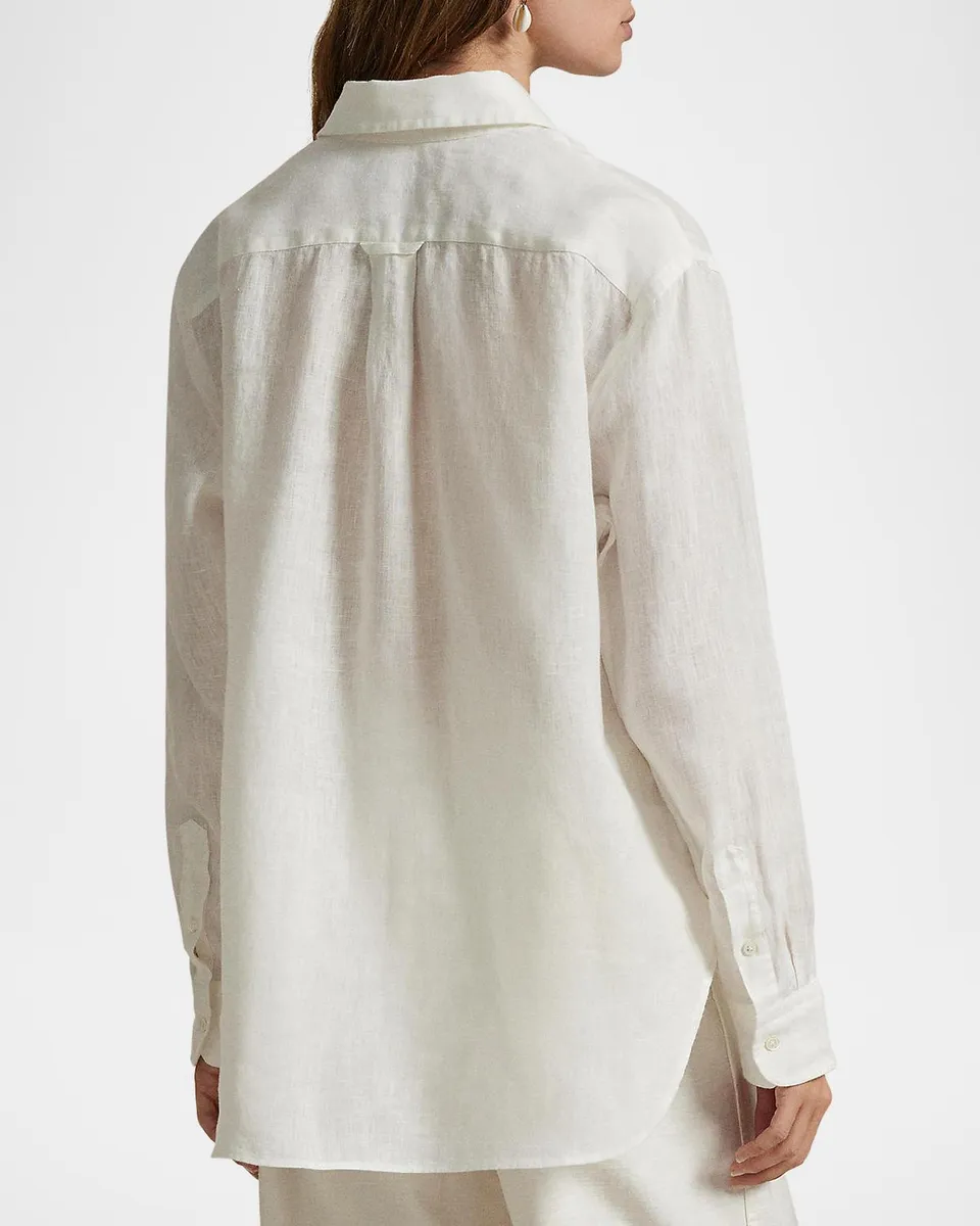 Polo Ralph Lauren Oversized-Fit Linen Shirt | Thumbnail 3 Polo Ralph Lauren Oversized-Fit Linen Shirt | Thumbnail 3