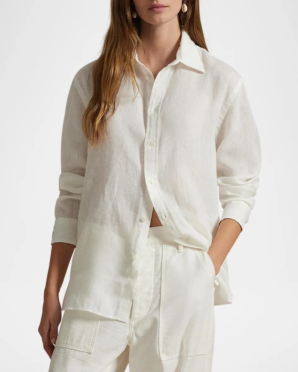 Polo Ralph Lauren Oversized-Fit Linen Shirt | Thumbnail 4 Polo Ralph Lauren Oversized-Fit Linen Shirt | Thumbnail 4