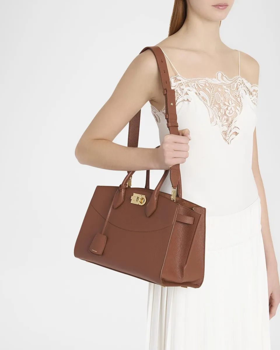 Ferragamo The New Studio Soft Leather Top-Handle Bag | Thumbnail 2 Ferragamo The New Studio Soft Leather Top-Handle Bag | Thumbnail 2