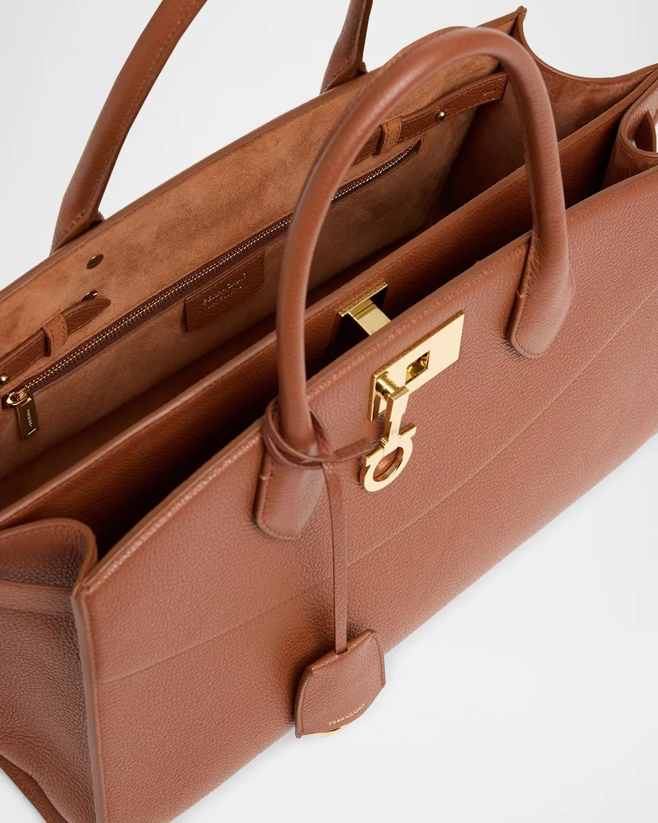 Ferragamo The New Studio Soft Leather Top-Handle Bag | Thumbnail 4 Ferragamo The New Studio Soft Leather Top-Handle Bag | Thumbnail 4