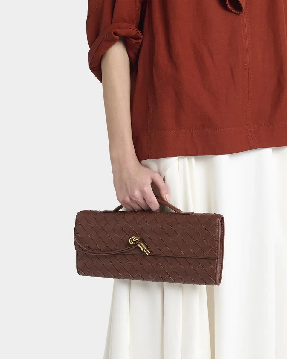 Bottega Veneta Long Andiamo Clutch Bag with Handle | Thumbnail 2 Bottega Veneta Long Andiamo Clutch Bag with Handle | Thumbnail 2