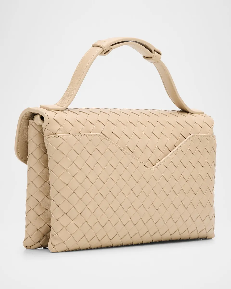 Bottega Veneta Knot Lock Leather Top-Handle Bag | Thumbnail 3