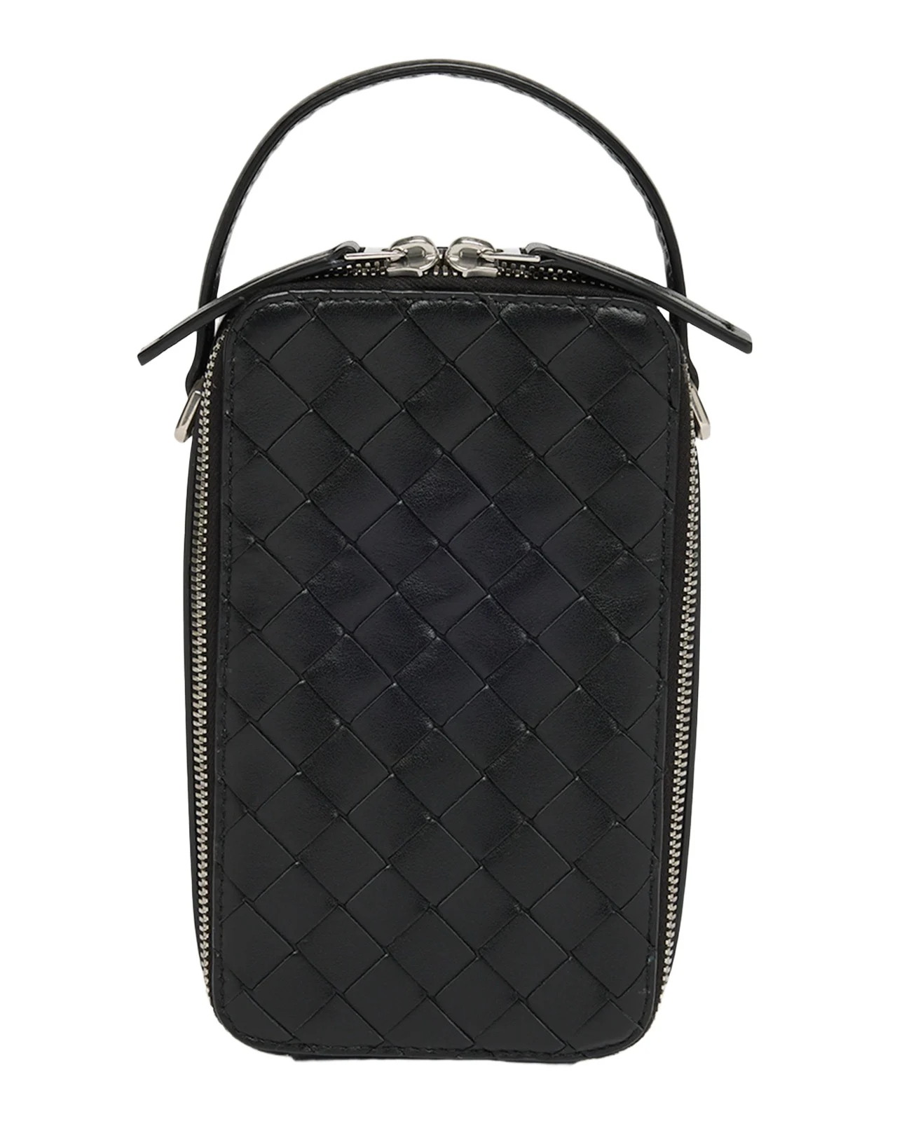 Bottega Veneta Men's Getaway Leather Crossbody Phone Pouch