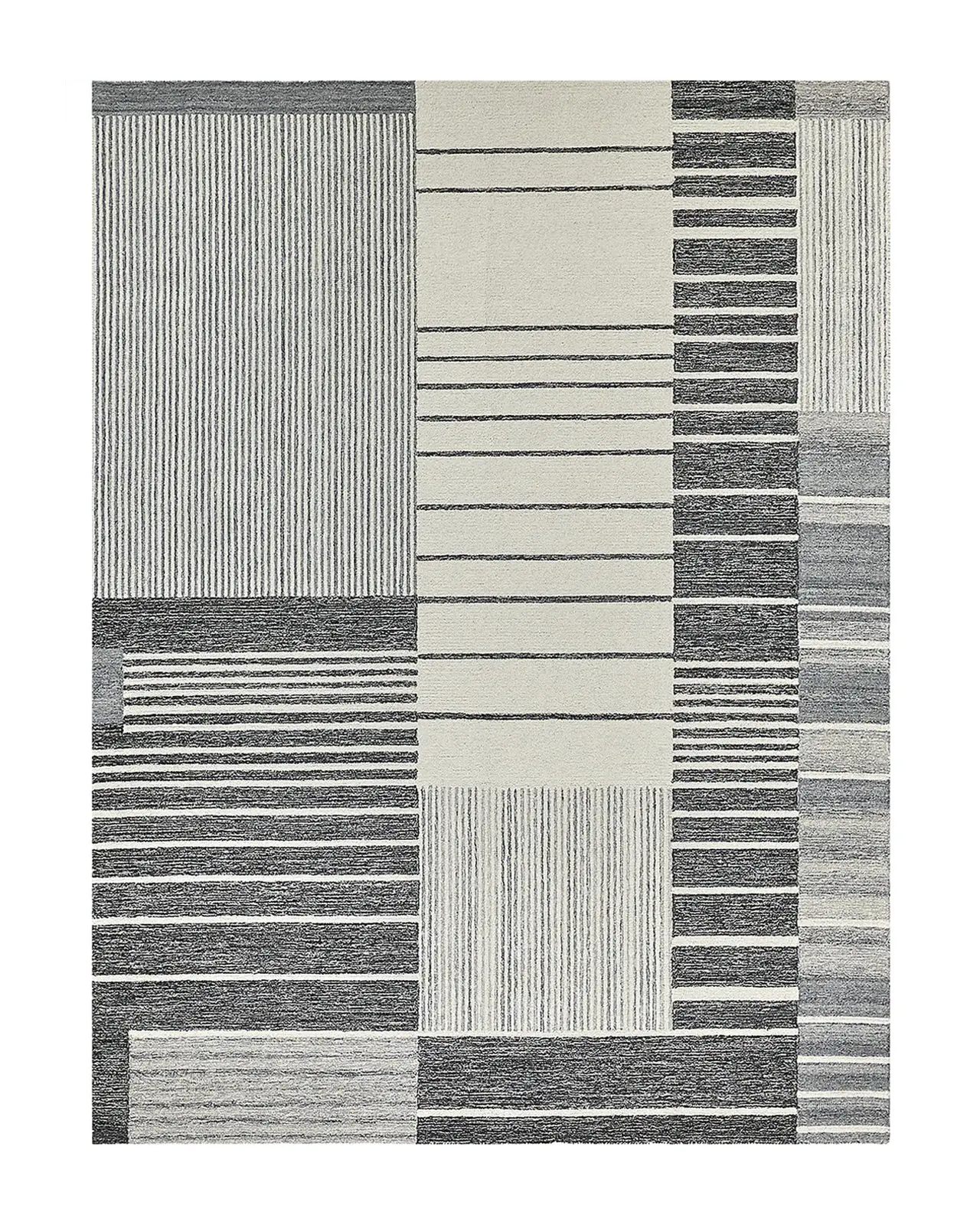 Exquisite Rugs Castine Hand-Tufted Gray Rug, 9 ' x 12 '