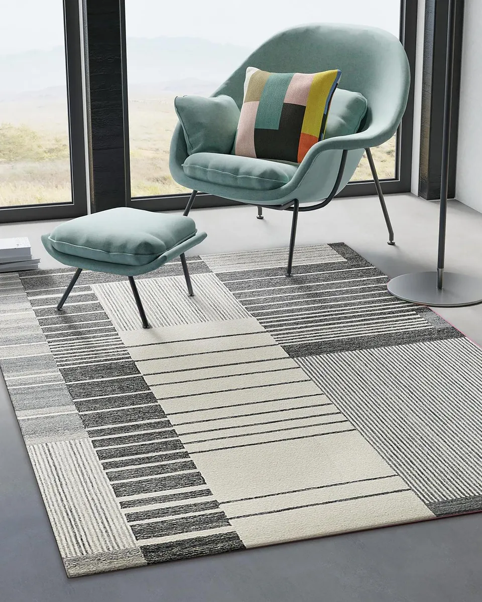 Exquisite Rugs Castine Hand-Tufted Gray Rug, 5 ' x 8 ' | Thumbnail 5 Exquisite Rugs Castine Hand-Tufted Gray Rug, 5 ' x 8 ' | Thumbnail 5