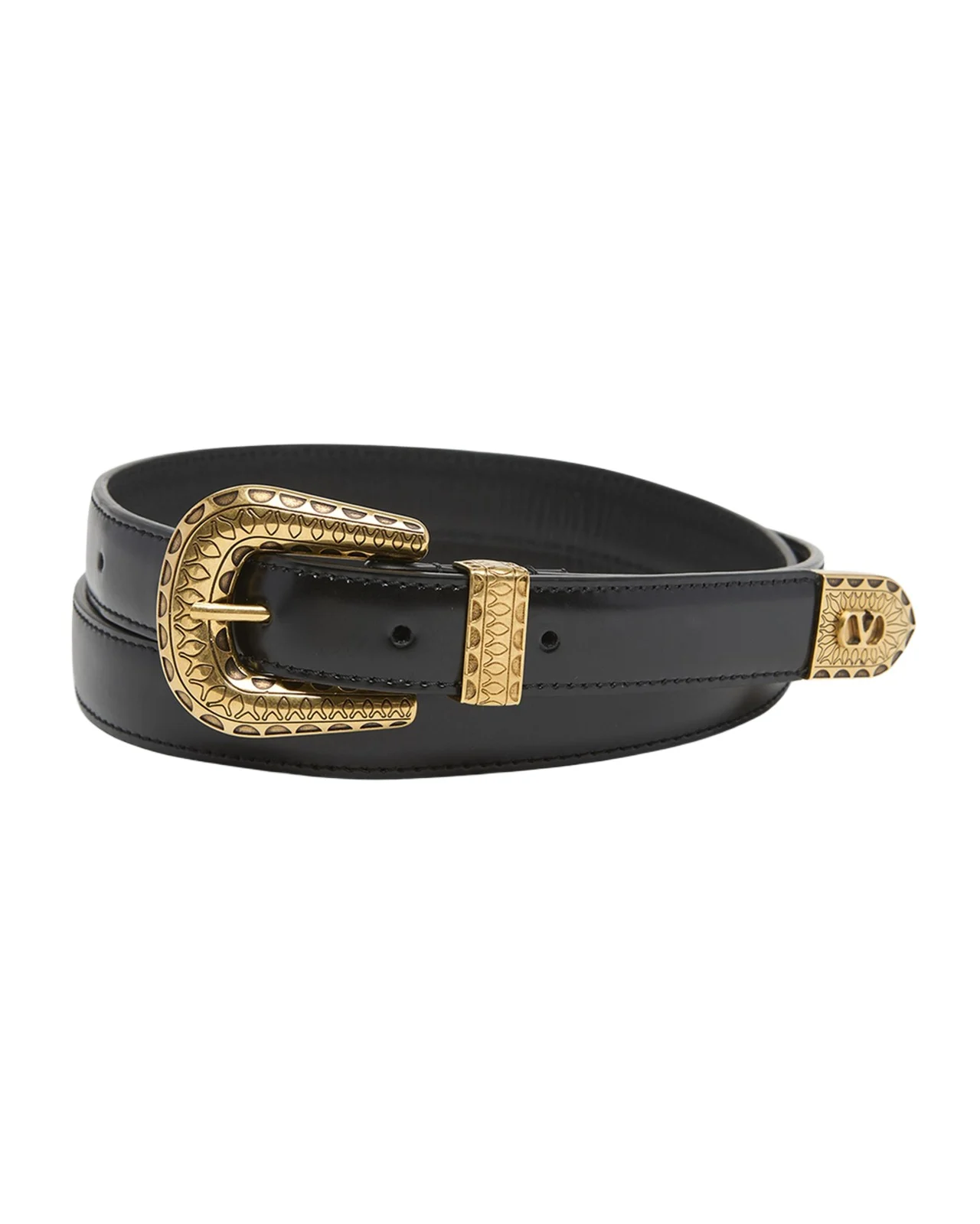 Valentino Garavani Men's VLogo Signature Skinny Leather Belt